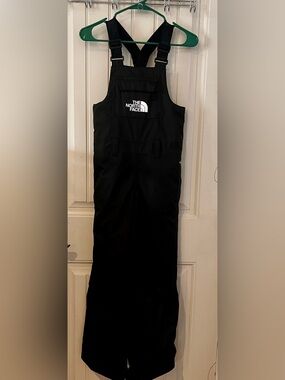 The North Face two pieces Black Men's Bib Overalls & jaquet  size 10/12